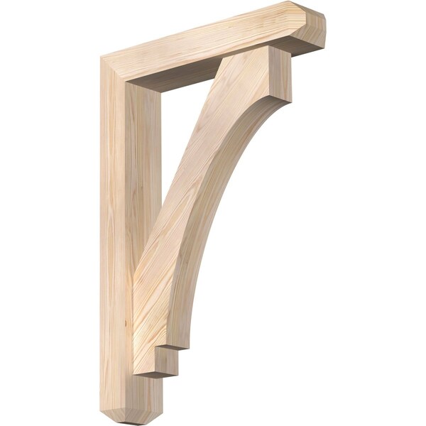 Ekena Millwork Imperial Craftsman Smooth Bracket w/ Offset Brace, Douglas Fir, 5 1/2"W x 26"D x 38"H BKT0604X26X38IMP04SDF - main